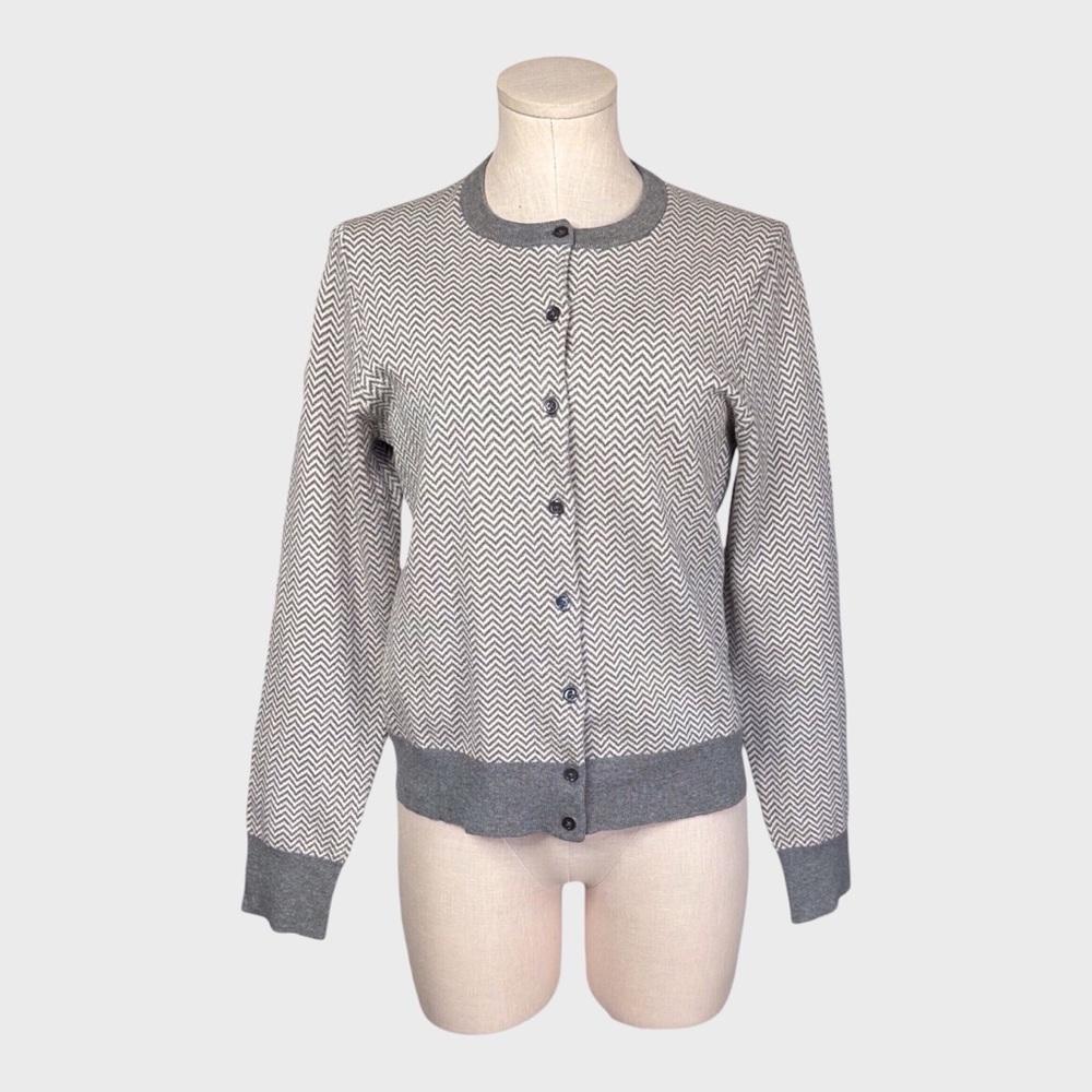 J Crew Chevron Knit Button-Front‎ Cardigan